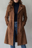 Kacob | Suede Effect Longline Coat