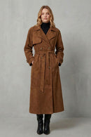 Kacob | Suede Effect Trench Coat