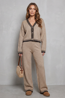 Kacob | Contrast Trim Knit Loungewear Set