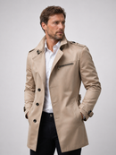 Kacob | Men's Double-Breasted Trench Coat