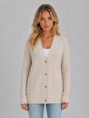 Kacob | Cable Knit Button Cardigan