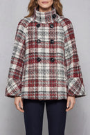 Kacob | Check Wool Cape Coat