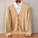 Kacob | Men's Button Front V-Neck Knitted Cardigan
