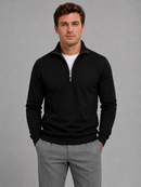 Kacob | Men's Half-Zip High Neck Sweatshirt