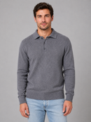 Kacob | Men's Knitted Button Polo Jumper