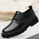 Kacob | Men's Leather Lace-Up Round Toe Shoes