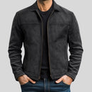 Kacob | Men's Leather Zip-Up Pocket Jacket