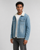 Kacob | Men's Sherpa Lined Denim Trucker Jacket