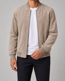 Kacob | Men's Suede-Look Bomber Jacket