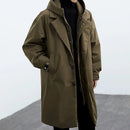 Kacob | Men's Wool-Blend Single-Breasted Winter Longline Coat