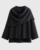 Kacob | Women's Cape Collar Scarf Coat