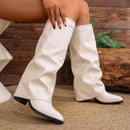 Kacob | Women's Pointed Toe Slouch Knee High Boots