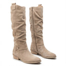 Kacob | Women's Strap Detail Slouch Knee High Boots