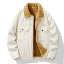 Kacob | Men's Corduroy Trucker Jacket – Teddy Lined Snap Button Jacket