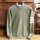 Kacob | Men's Crew Neck Knitted Jumper – Ribbed Trim Classic Knit