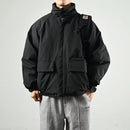 Kacob | Men's Wool-Blend Stand Collar Jacket – Minimal Zip-Up Padded Jacket