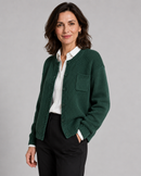 Kacob | Women's Button-Up Knit Cardigan with Chest Pocket