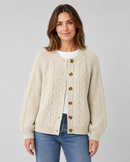 Kacob | Women's Cable Knit Cardigan – Raglan Sleeve Button Front