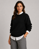 Kacob | Women's Crew Neck Knitted Jumper – Relaxed Fit Pullover