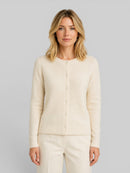 Kacob | Women's Round Neck Button-Front Knit Cardigan