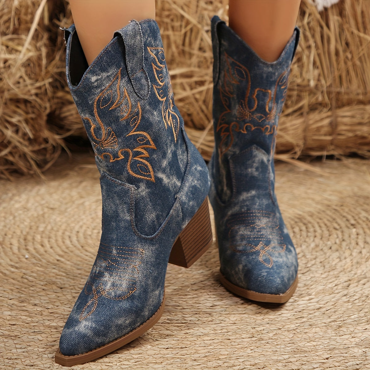 kacob womens distressed western boots