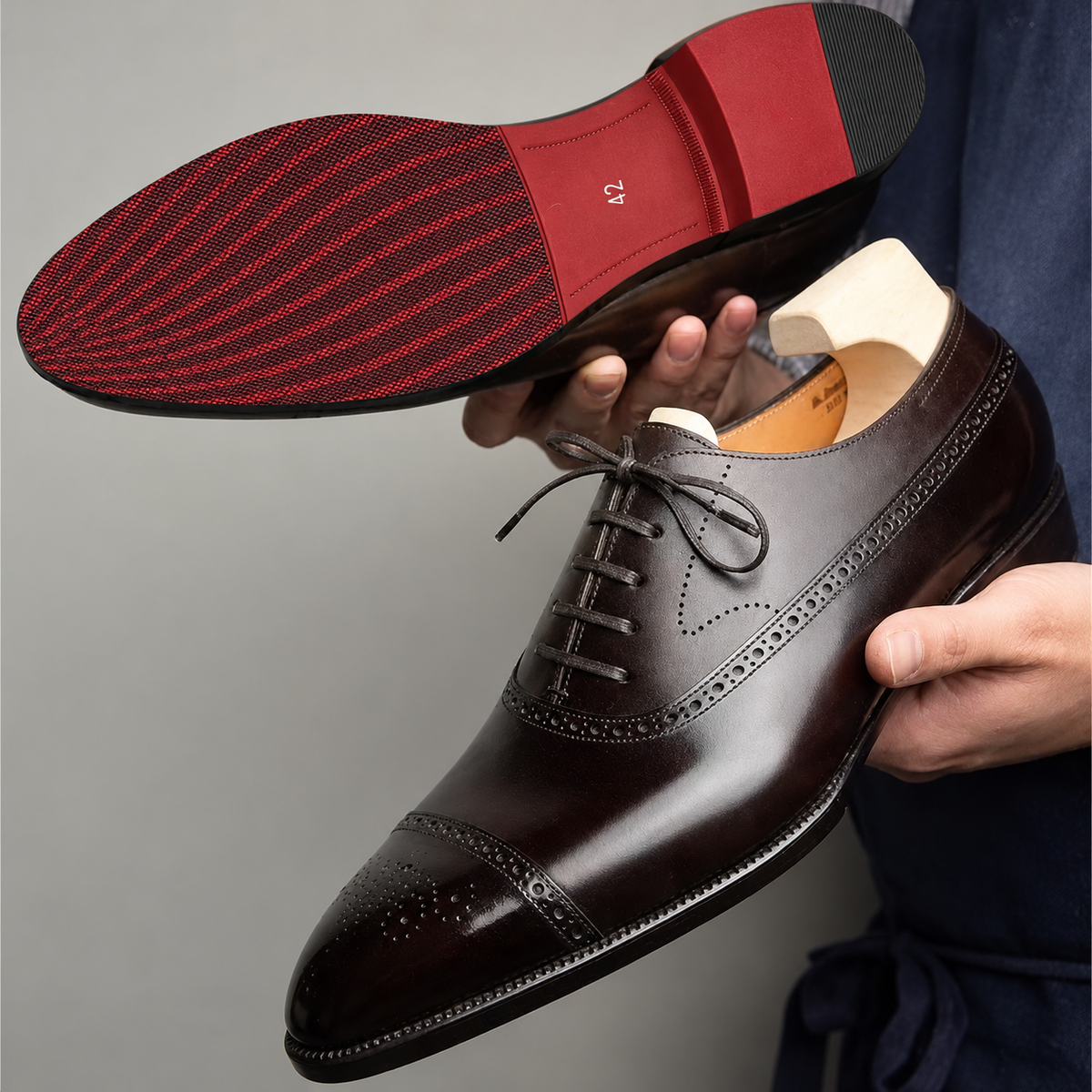 Kacob | Men's Oxford Brogue Leather Dress Shoes