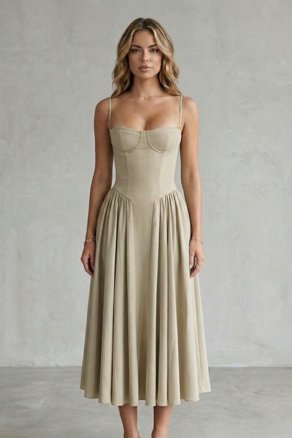 Kacob | Corset Midi Dress