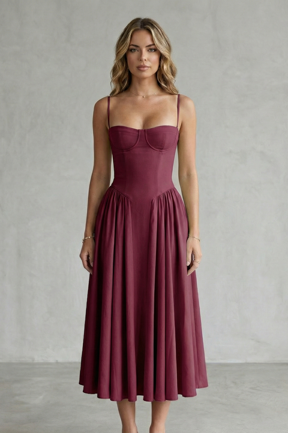 Kacob | Corset Midi Dress