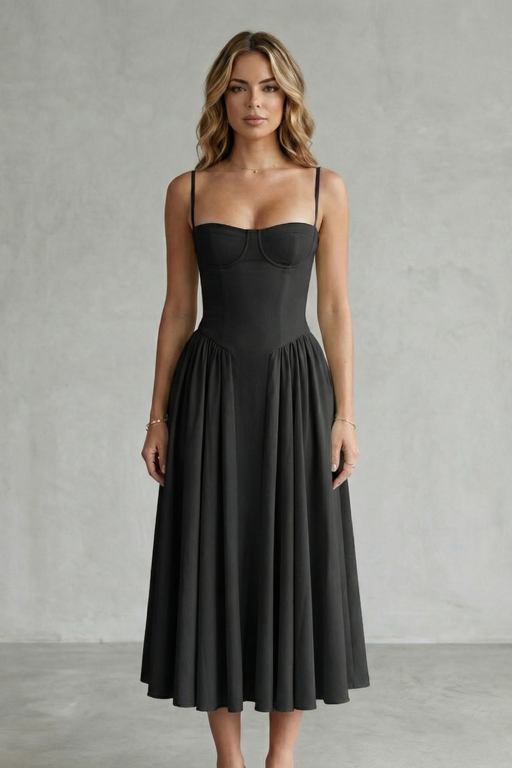 Kacob | Corset Midi Dress