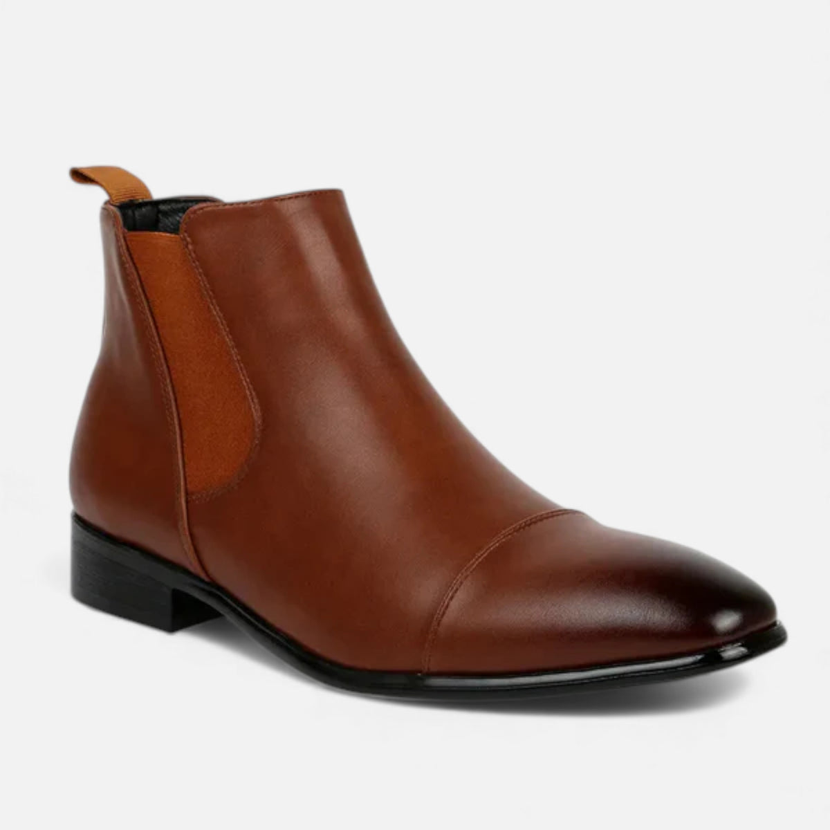 Kacob | Men's Leather Chelsea Boots Cap Toe