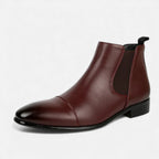 Kacob | Men's Leather Chelsea Boots Cap Toe