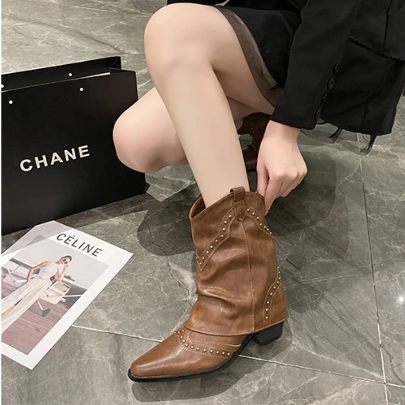 kacob womens slouch western ankle boots