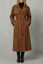 Kacob | Suede Effect Trench Coat