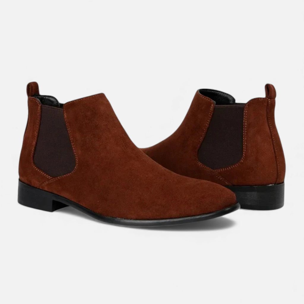Kacob | Men's Suede Chelsea Boots Square Toe