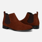 Kacob | Men's Suede Chelsea Boots Square Toe