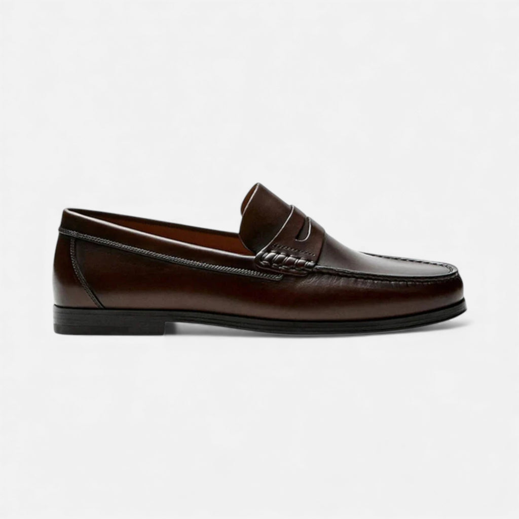 Kacob | Men's Leather Penny Loafers