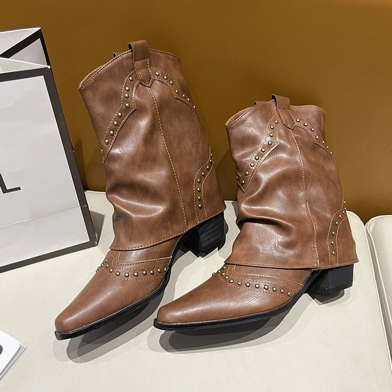 kacob womens slouch western ankle boots