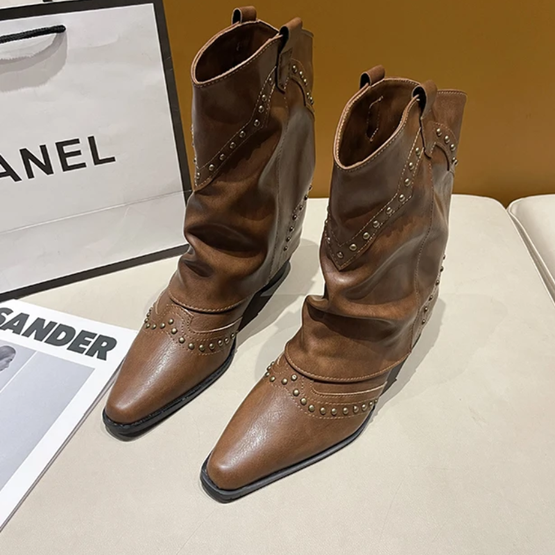 kacob womens slouch western ankle boots