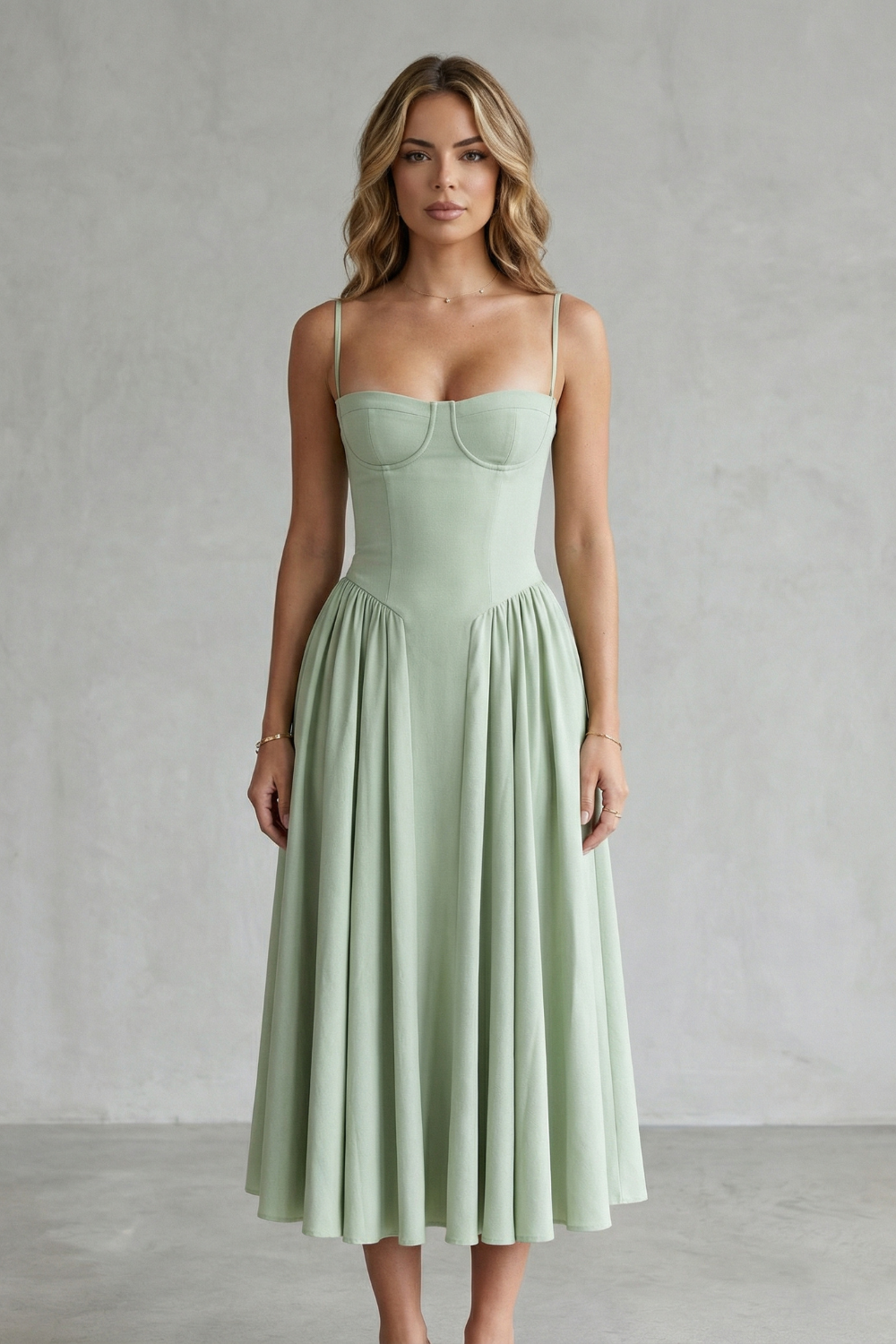 Kacob | Corset Midi Dress