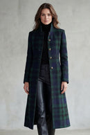 Kacob | Tartan Longline Wool Coat