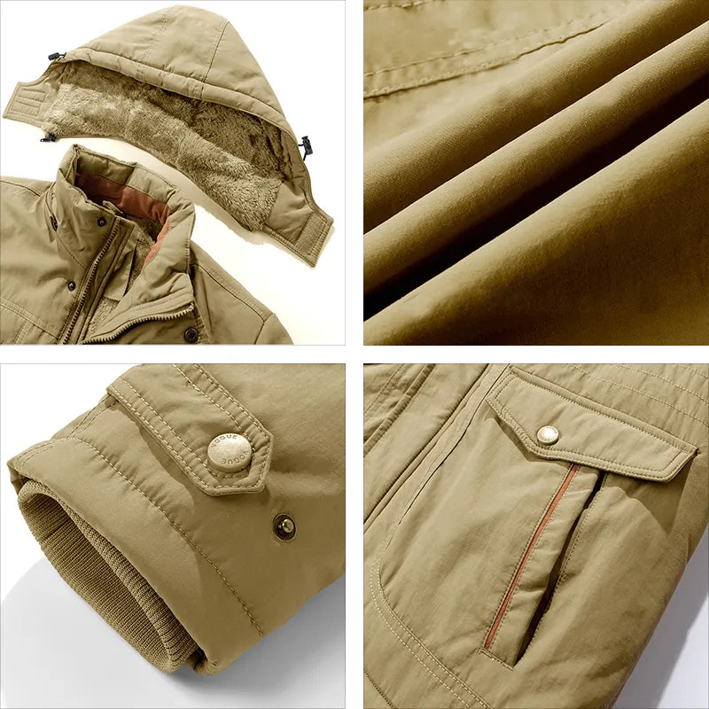 Kacob | Men's Multi Pocket Fleece Lined Parka