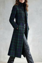 Kacob | Tartan Longline Wool Coat