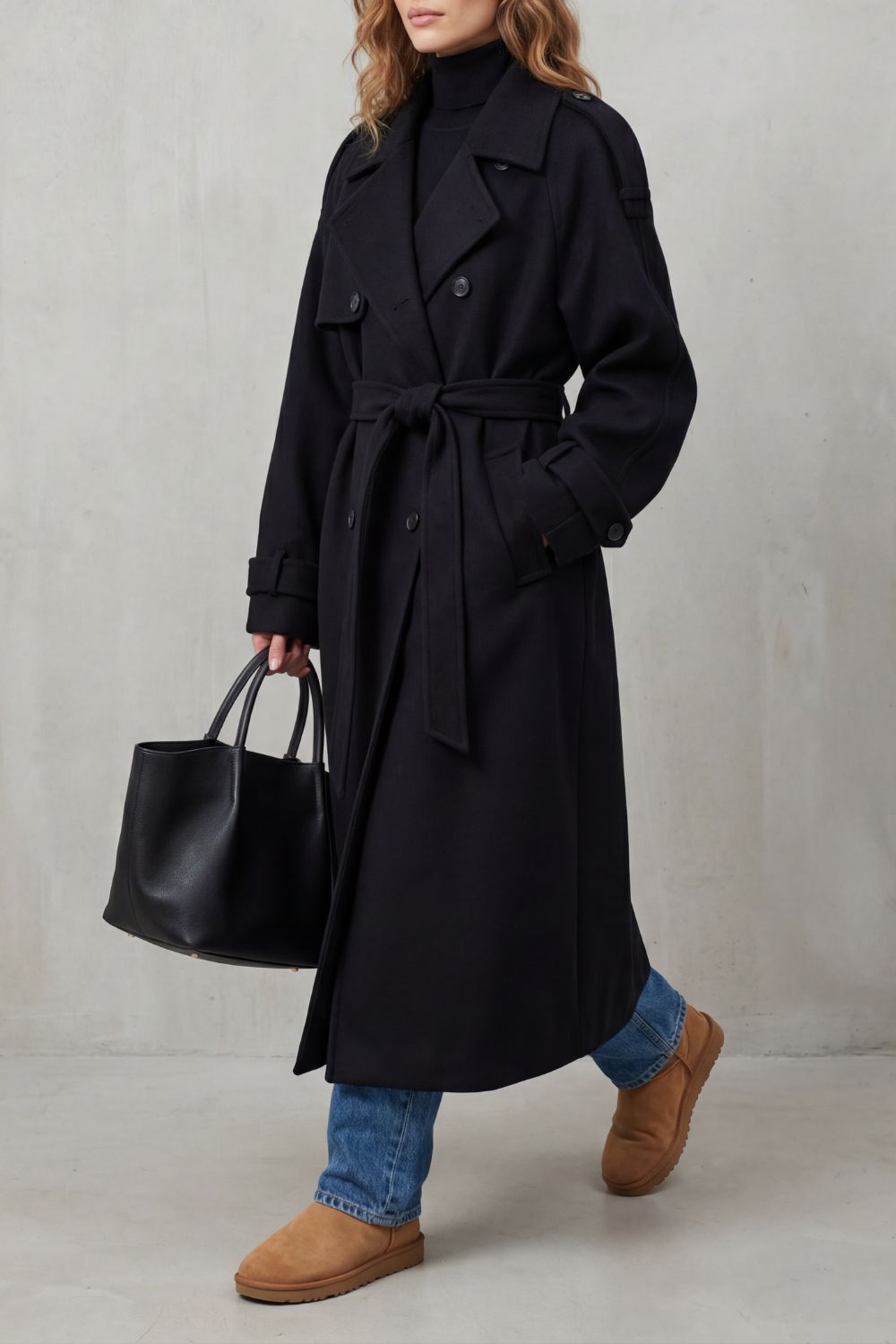 Kacob | Belted Wool Trench Coat