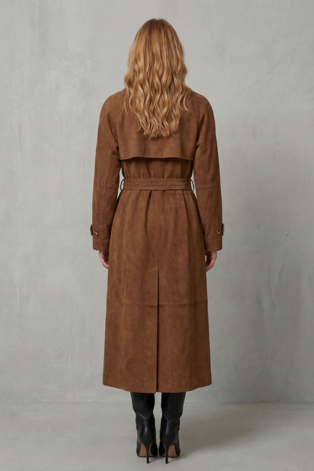 Kacob | Suede Effect Trench Coat