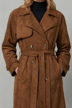 Kacob | Suede Effect Trench Coat