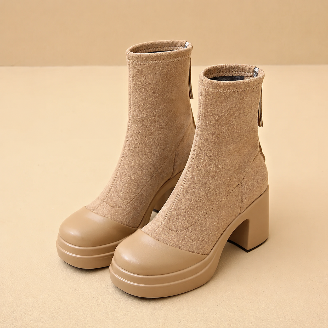 kacob womens chunky platform ankle boots