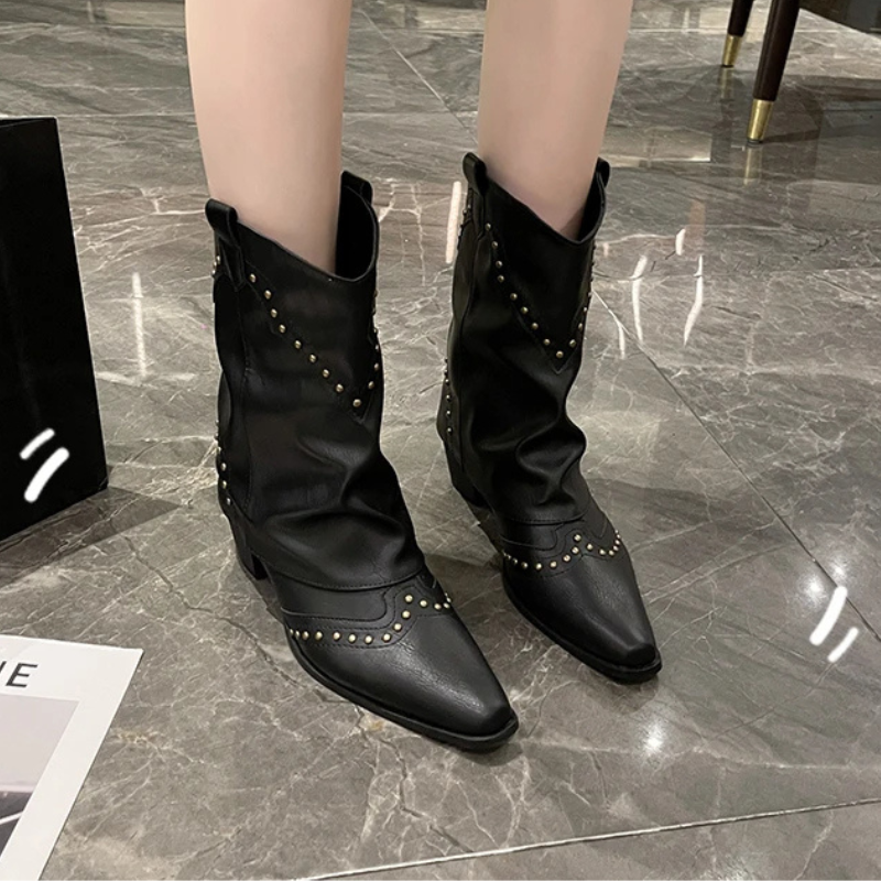 kacob womens slouch western ankle boots