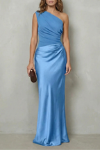 Kacob | One Shoulder Satin Maxi Dress