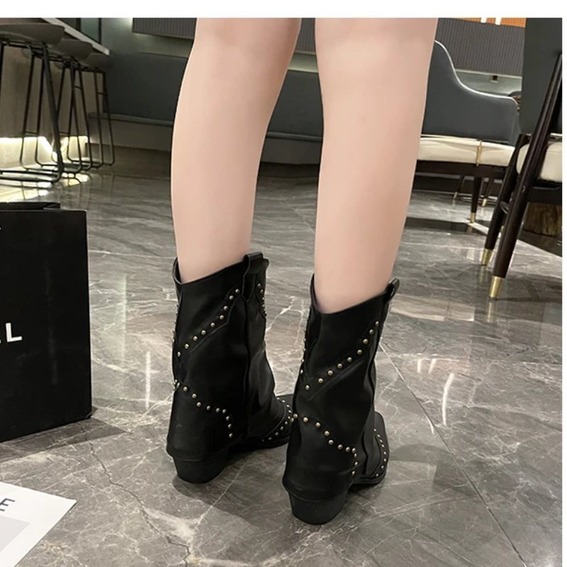 kacob womens slouch western ankle boots