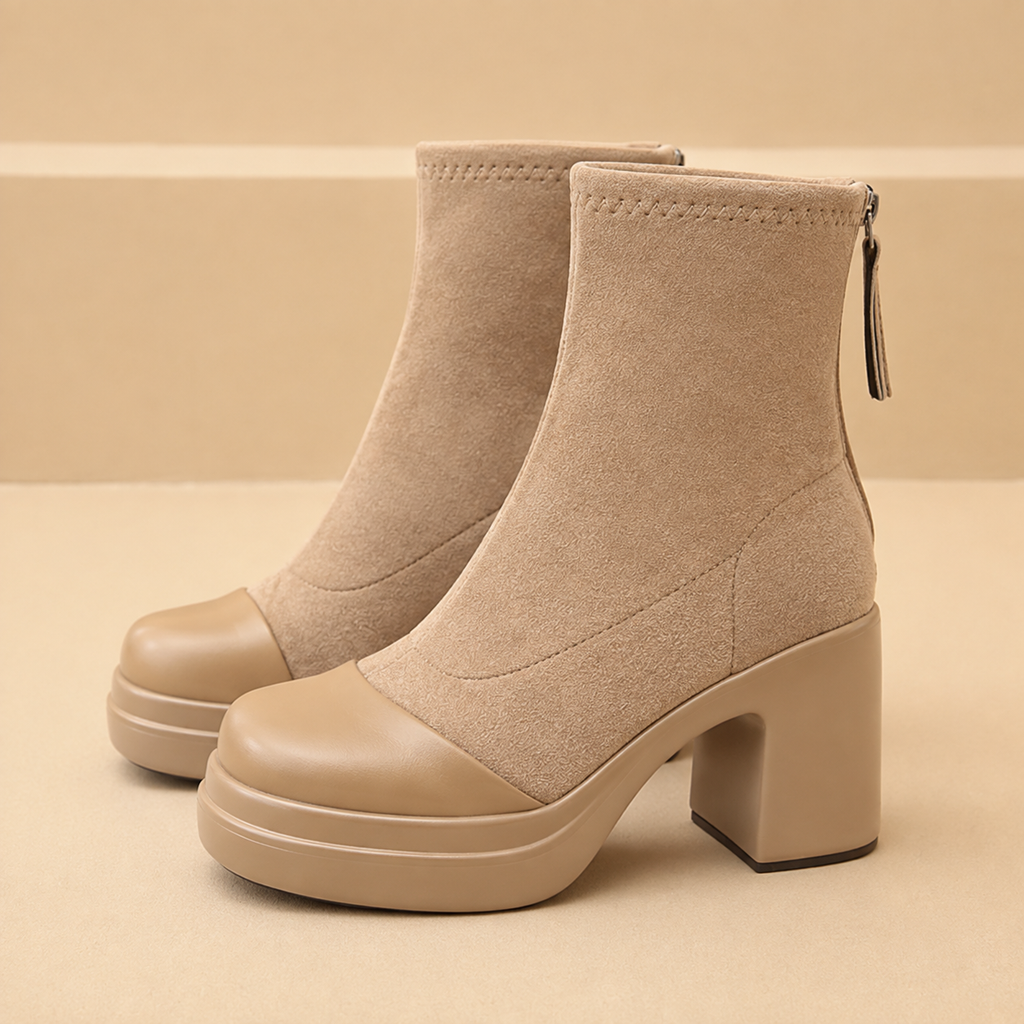 kacob womens chunky platform ankle boots
